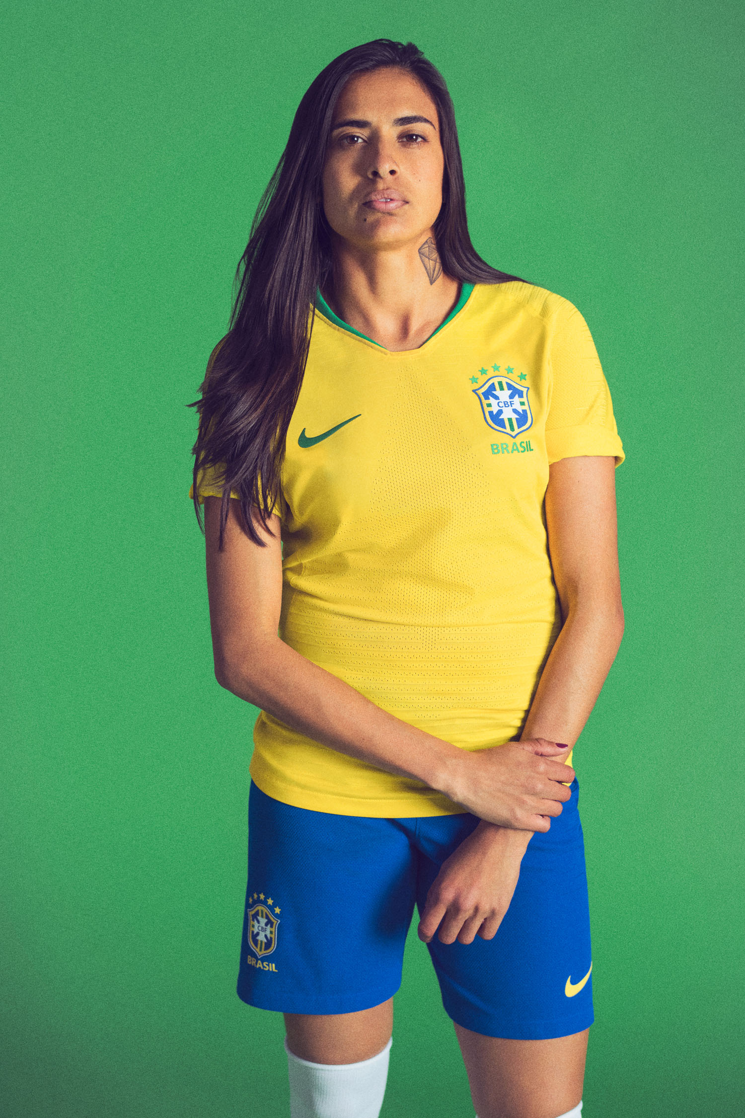 importância da presença uma jogadora divulgação da camisa Brasil - DIBRADORAS